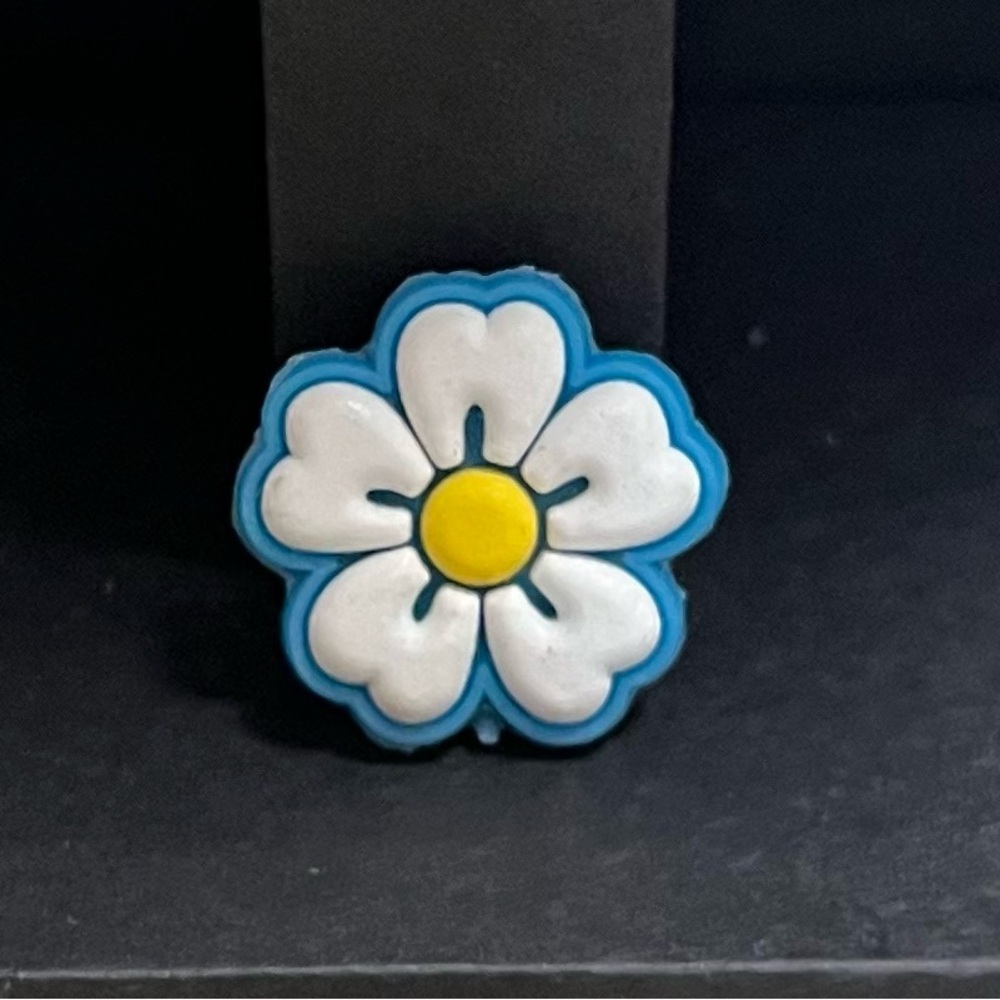 Blue and White Flower Charm for Crocs New (2 for $5)
